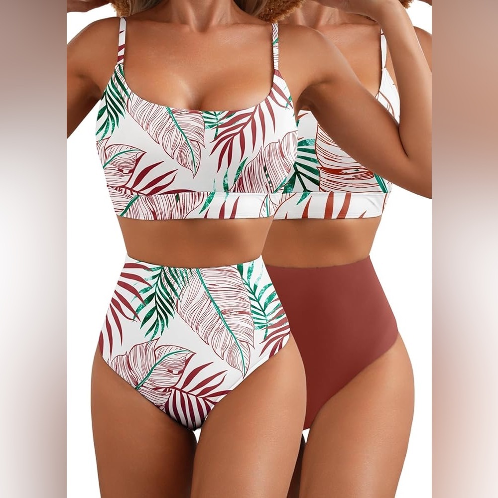 Spaghetti Straps Swim Top with Reversible Bottom Bathing Suit